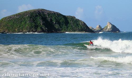 Surfer at the Karma Surfer National Competition at Las Escolleras, Ixtapa