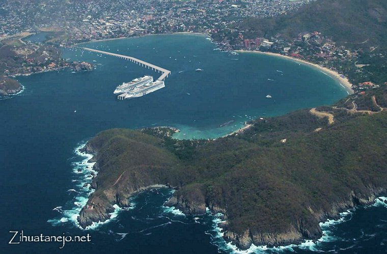 possible graphic of proposed new cruise ship pier in Zihuatanejo Bay