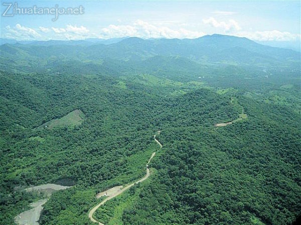 aerial photo of new road on hills between Playa Larga and Playa La Ropa beaches aerial photo of new road on hills between Playa Larga and Playa La Ropa beaches